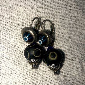 Blue Stone Earrings 🌸